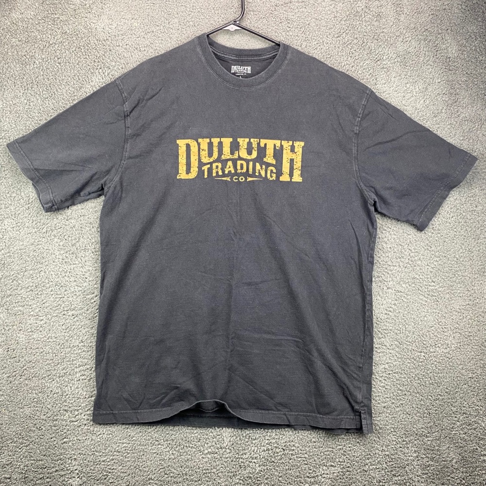 Duluth Trading Company Longtail T Men L Short Sleeve Graphic T Shirt Gray Cotton